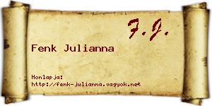 Fenk Julianna névjegykártya